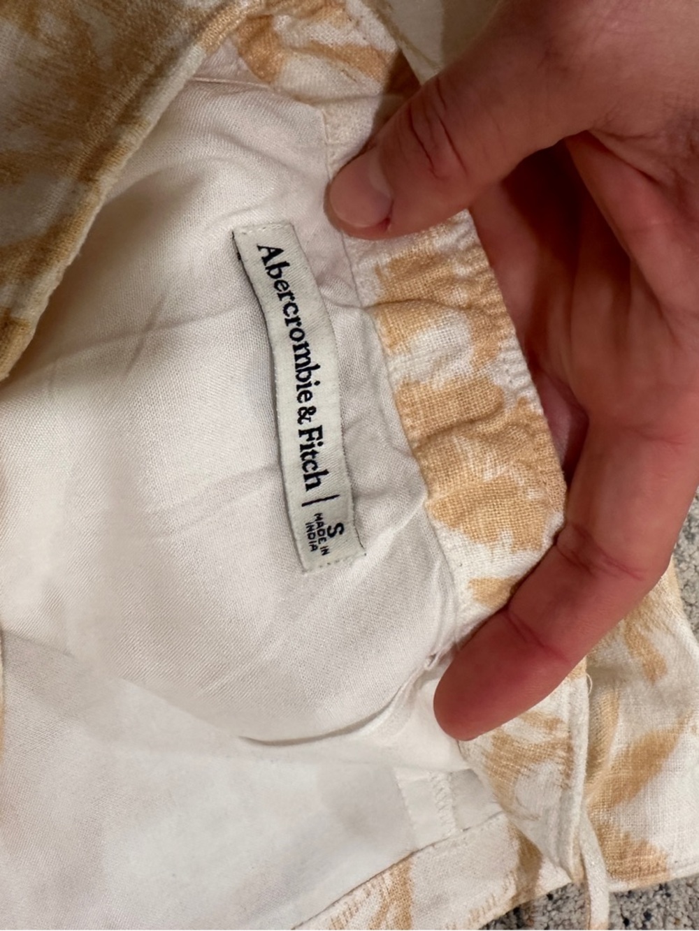 Abercrombie & Fitch Cream and Tan Floral Skirt Set - Picture 3 of 3